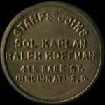 Timbre-monnaie Sol Kaplan - Ralph Hoffman - 5 cents - avers