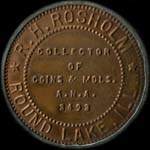 Timbre-monnaie R.H.Rosholm type 2 - 2 cents - avers