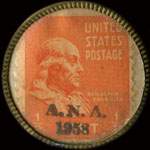 Timbre-monnaie R.H.Rosholm type 3 1958 - 1/2 cent - revers