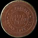 Timbre-monnaie R.H.Rosholm type 4 1956 - 1/2 cent - avers