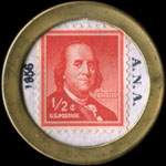 Timbre-monnaie R.H.Rosholm type 4 1956 - 1/2 cent - revers