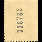 Timbre-monnaie - Cash coupon de 1/2 anna numéro 338782 émis par le Jaora State en Inde - dos