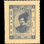Timbre-monnaie - Cash coupon de 1 anna numéro 154424 émis par le Jaora State en Inde - face
