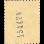 Timbre-monnaie - Cash coupon de 1 anna numéro 154424 émis par le Jaora State en Inde - dos