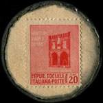 Timbre-monnaie Farmacia Crosetti type 1 - 20 lires - Italie - revers