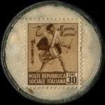 Timbre-monnaie Farmacia Crosetti type 2 - Italie - revers