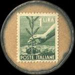 Timbre-monnaie Gaetano d'Apuzzo 1 lira type 1 - Italie - revers