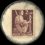 Timbre-monnaie Gaetano d Apuzzo - Pastificio - Gragnano type 2 - 2 lire - Italie - revers