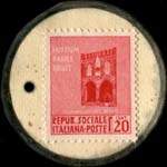 Timbre-monnaie Motori Lombardini 20 centesimi - Italie - revers