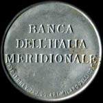 Timbre-monnaie de 5 centesimi vert sur fond rouge - Banca Dell'Italia Meridionale type 1 - Italie - avers