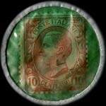 Timbre-monnaie de 10 centesimi rouge sur fond vert - Rigeneratore del sangue - PILLOLE PINK - tonico dei nervi type 2 - Italie - revers