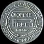 Timbre-monnaie Gomme Pirelli - Italie - avers