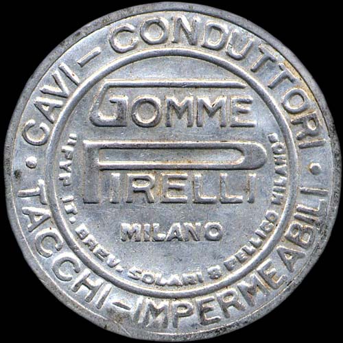 Timbre-monnaie italien Pirelli type 3