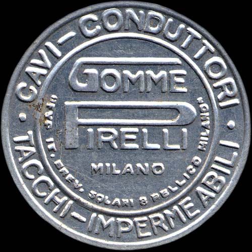 Timbre-monnaie italien Pirelli type 4