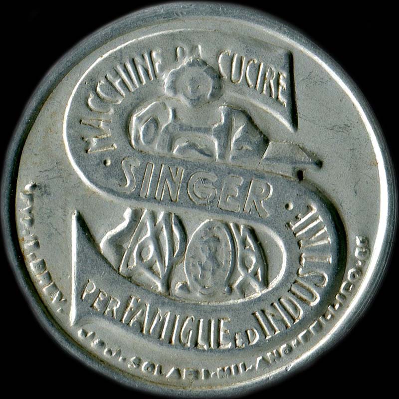 Timbre-monnaie italien Singer type 4
