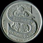 Timbre-monnaie de 10 centesimi rouge sur fond vert - Macchine di cucire - Singer - per famiglie ed industrie type 4 - Italie - avers