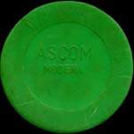 Timbre-monnaie de 200 lires dans capsule verte - Ascom - Modena - Italie - avers
