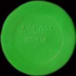 Timbre-monnaie de 300 lires dans capsule verte - Ascom - Modena - Italie - avers