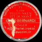 Timbre-monnaie de 50 lires sur fond bleu-noir - Bernardi (Modena) - Italie - avers