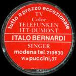 Timbre-monnaie de 100 lires sur fond rouge - Bernardi (Modena) - Italie - avers