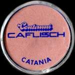 Timbre-monnaie de 100 lires sur fond rose - Centanni - Caflisch - Catania - Italie - avers