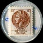 Timbre-monnaie Caflisch - Italie - revers