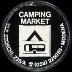 Timbre-monnaie Camping Market - modena - 100 lire sur fond noir - Italie - avers