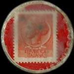 Timbre-monnaie de 10 lires sur fond rouge - Pizzeria - Aperto Fino Alla 1 - Ristorante - La Cappa - Italie - revers