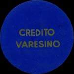 Timbre-monnaie Credito Varesino bleu - Italie - avers