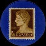 Timbre-monnaie de 10 centesimi sous capsule bleue - Credito Varesino - Italie - revers