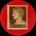 Timbre-monnaie de 10 centesimi sous capsule rouge - Credito Varesino - Italie - revers