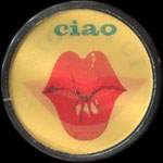 Timbre-monnaie Fiorucci (jaune) - Ciao - Ciao visible - Italie - revers