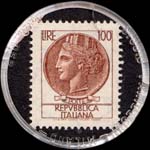 Timbre-monnaie Santini - Italie - revers