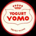 Timbre-monnaie de 10 lires sur fond rouge - Yogurt Yomo - Saepes Milano - Italie - avers