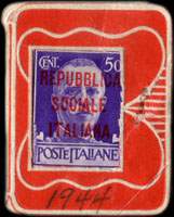 Timbre-monnaie 50 centesimi bleu - Caudano - Italie - revers