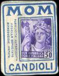 Timbre-monnaie 50 centesimi violet - MOM Candioli - Type 2 = copyright sur 3 lignes - Italie - revers