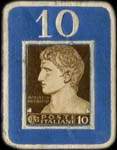 Timbre-monnaie 10 centesimi marron - S.I.L.C.A. - Type bleu - Italie - avers