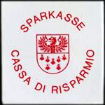 Timbre-monnaie 10 lires sous pochette blanche - Sparkasse - Cassa di Risparmio - Italie - avers
