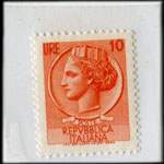 Timbre-monnaie 10 lires sous pochette blanche - Sparkasse - Cassa di Risparmio - Italie - revers