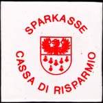 Timbre-monnaie 100 lires sous pochette blanche - Sparkasse - Cassa di Risparmio - Italie - avers