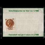 Timbre-monnaie 100 lires sous pochette blanche - Geldwechselstube Dorf Tirol - Italie - revers