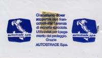 Timbre-monnaie Autostrade 50 lires type 2 - Italie - face