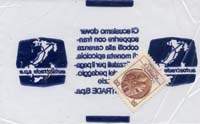 Timbre-monnaie 100 lire sous aachet plastique imprimé - Autostrade - Type 5 - Italie - dos