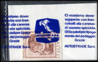 Timbre-monnaie Autostrade 90 lire type 6 - Italie - face