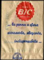 Timbre-monnaie 100 lires sous aachet papier imprimé - BIC - Italie - dos