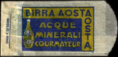 Timbre-monnaie Birra Aosta - Acque Minerali Courmayeur - 15 lire - Italie - face