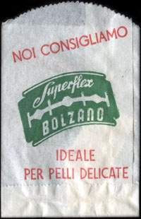 Timbre-monnaie 500 lires sous aachet papier imprimé - Noi consigliamo Superflex Bolzano ideale per pelli delicate - Italie - face