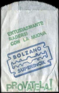 Timbre-monnaie 300 lire sous sachet papier imprim� - Entusiasmante radersi con la nuova Bolzano Superinox provatelar&nbsp;! - Italie - dos