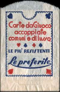 Timbre-monnaie 25 lire sous aachet papier imprim� type 1 - Cambissa & Cie - Trieste - Italie - dos