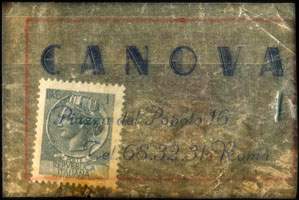 Timbre-monnaie Canova - Piazza del Popolo 16 - Roma - 1 lire dans sachet papier - Italie - face